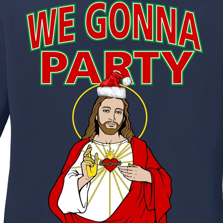 Gonna Party Like It's My Birthday Jesus Ladies Long Sleeve Shirt