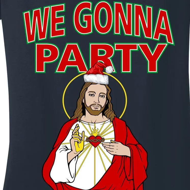 Gonna Party Like It's My Birthday Jesus Women's V-Neck T-Shirt