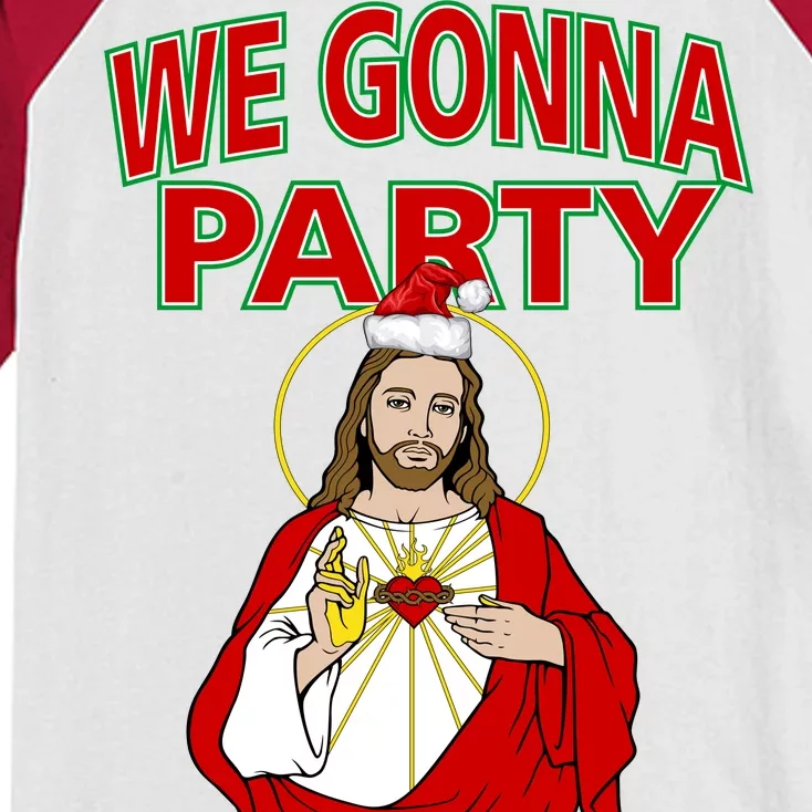 Gonna Party Like It's My Birthday Jesus Kids Colorblock Raglan Jersey