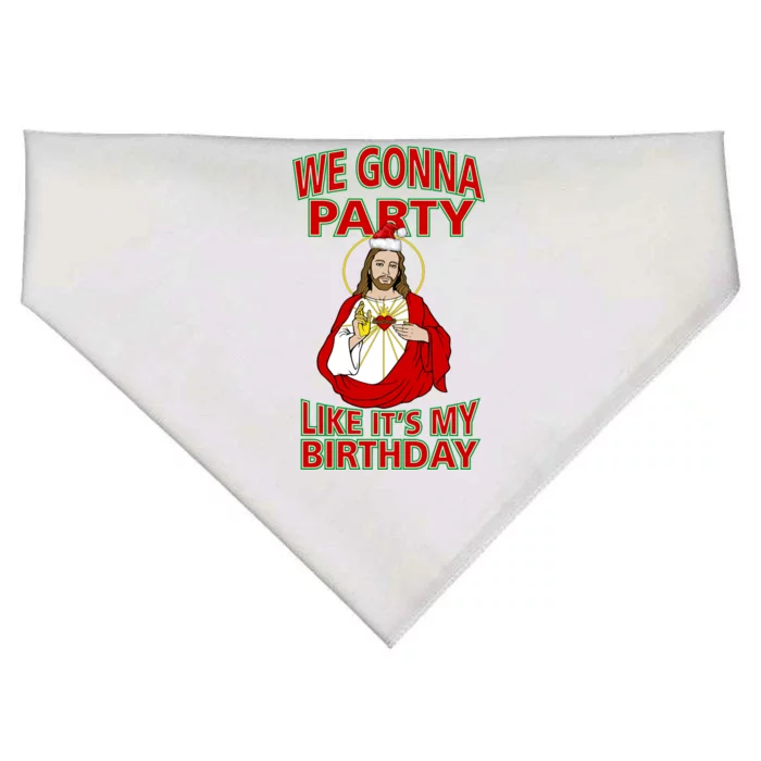 Gonna Party Like It's My Birthday Jesus USA-Made Doggie Bandana