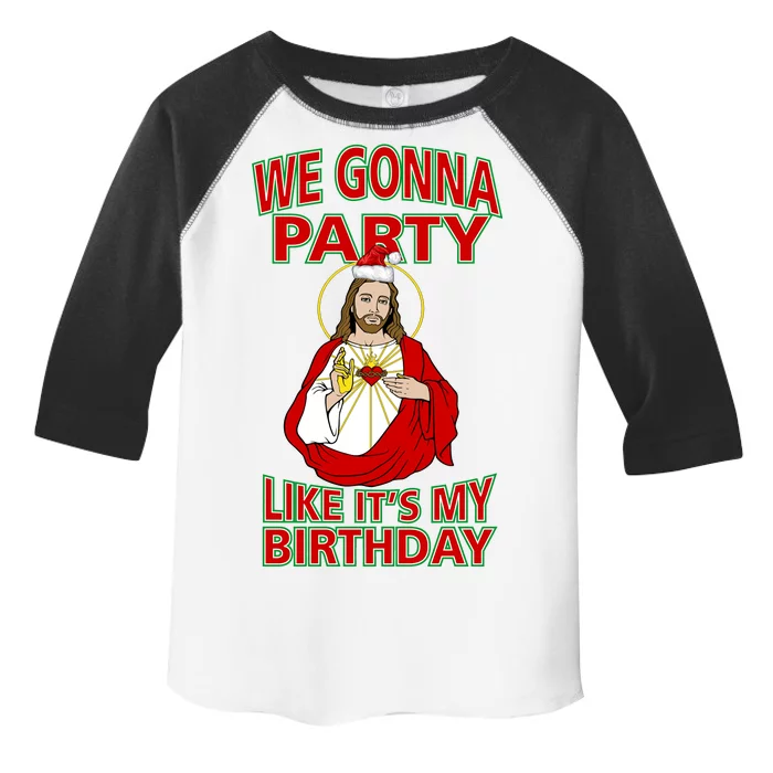 Gonna Party Like It's My Birthday Jesus Toddler Fine Jersey T-Shirt