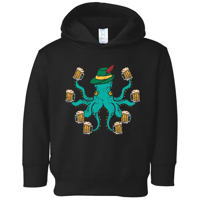 German Octopus Oktoberfest Funny Bavarian Festival Women Toddler Hoodie