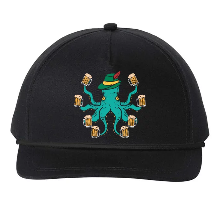 German Octopus Oktoberfest Funny Bavarian Festival Snapback Five-Panel Rope Hat