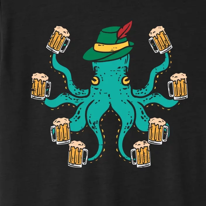 German Octopus Oktoberfest Funny Bavarian Festival ChromaSoft Performance T-Shirt