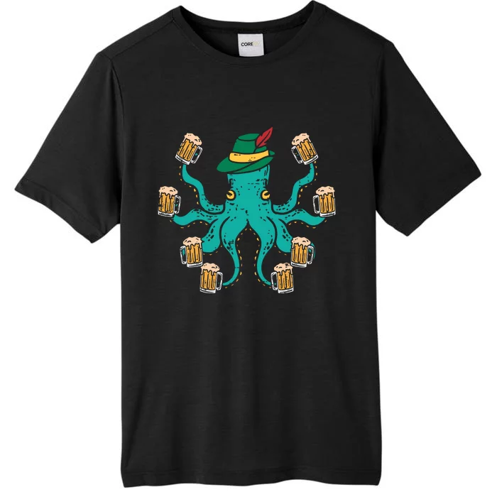 German Octopus Oktoberfest Funny Bavarian Festival ChromaSoft Performance T-Shirt