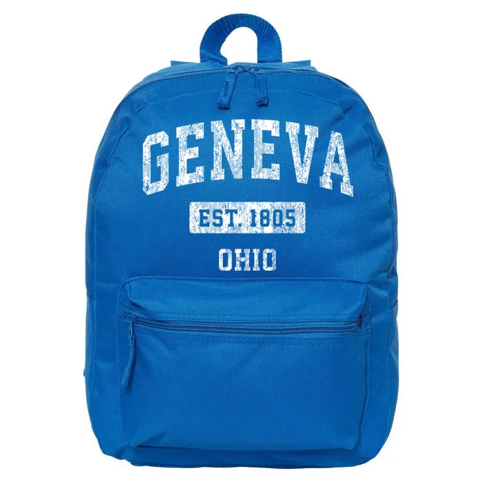 Geneva Ohio Oh Vintage Sports 16 in Basic Backpack