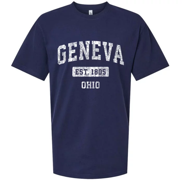 Geneva Ohio Oh Vintage Sports Sueded Cloud Jersey T-Shirt