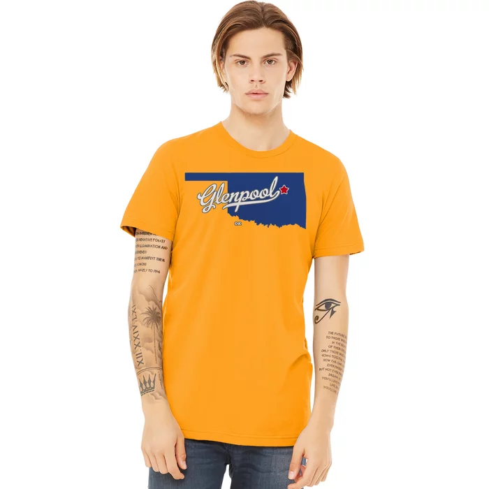 Glenpool Oklahoma Ok Map Premium T-Shirt