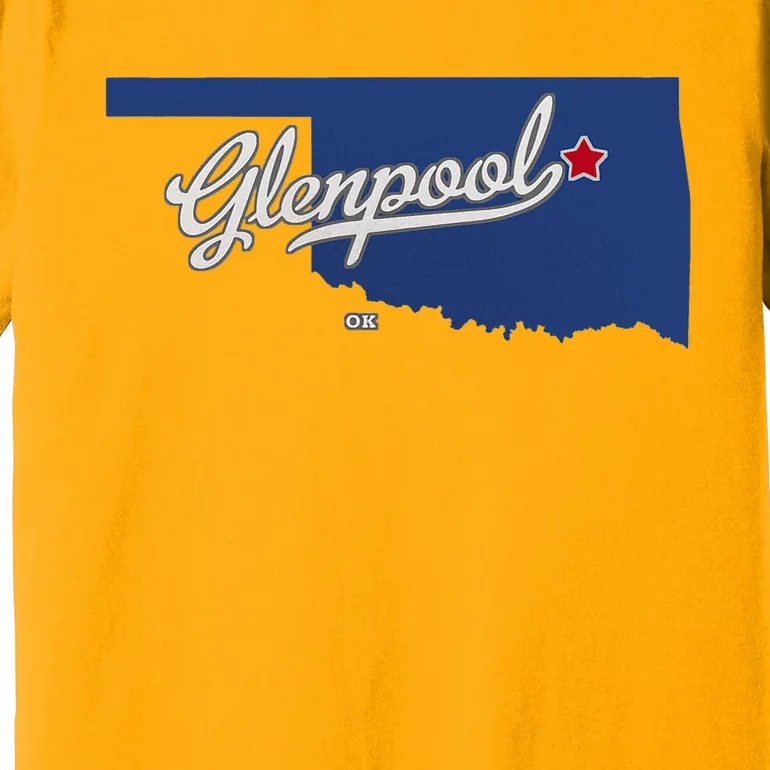 Glenpool Oklahoma Ok Map Premium T-Shirt