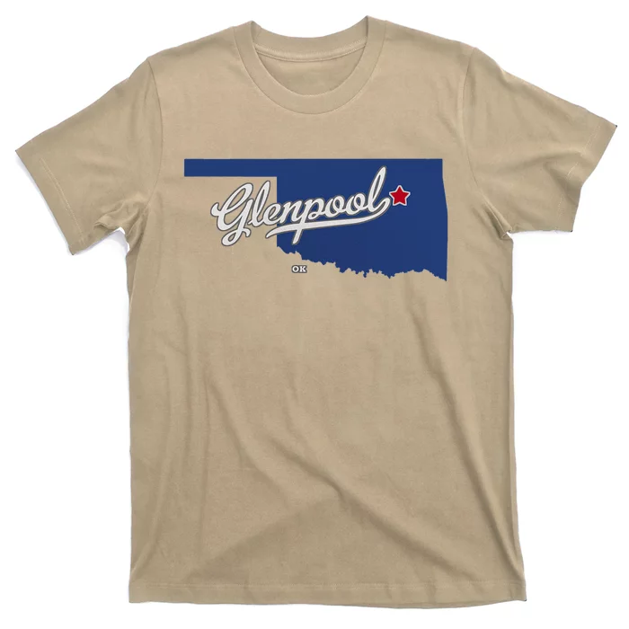 Glenpool Oklahoma Ok Map T-Shirt