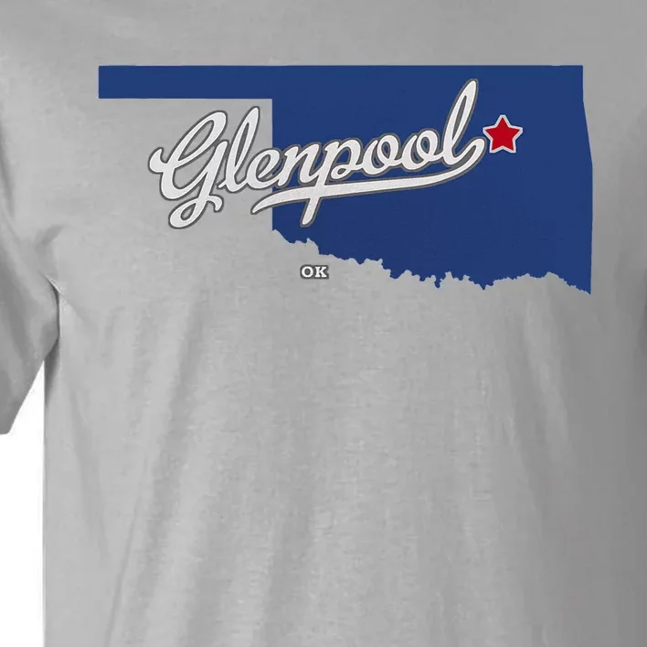 Glenpool Oklahoma Ok Map Tall T-Shirt