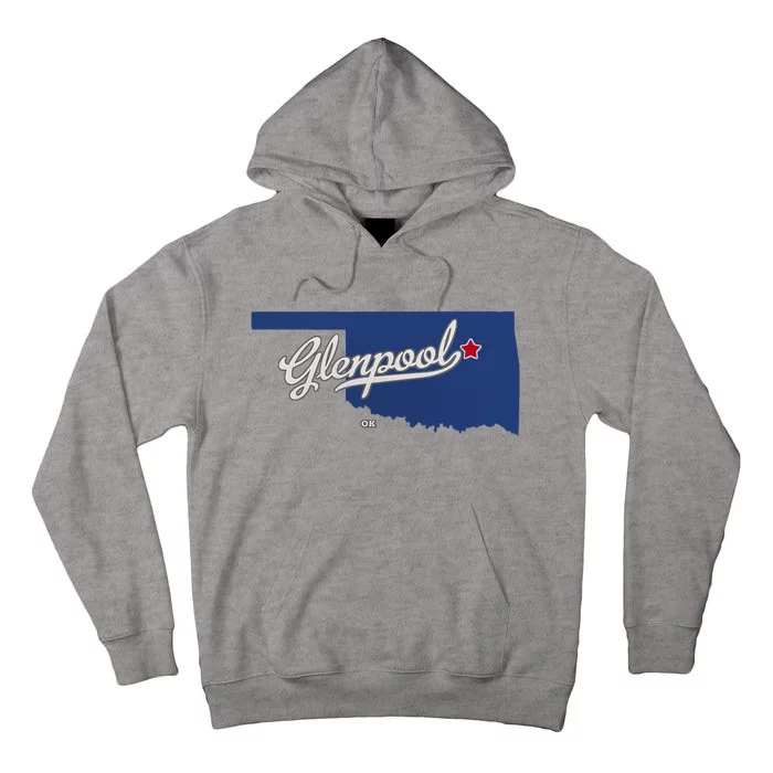 Glenpool Oklahoma Ok Map Tall Hoodie