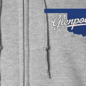 Glenpool Oklahoma Ok Map Full Zip Hoodie