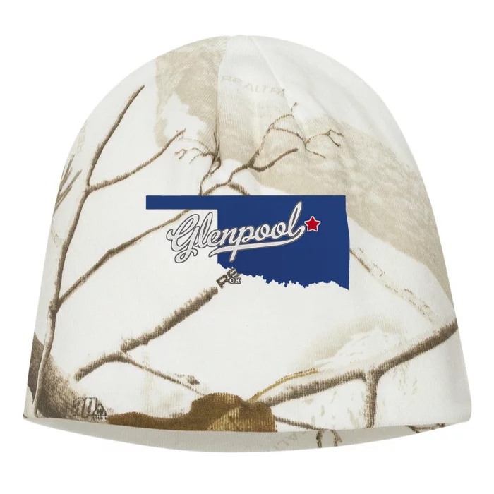 Glenpool Oklahoma Ok Map Kati - Camo Knit Beanie