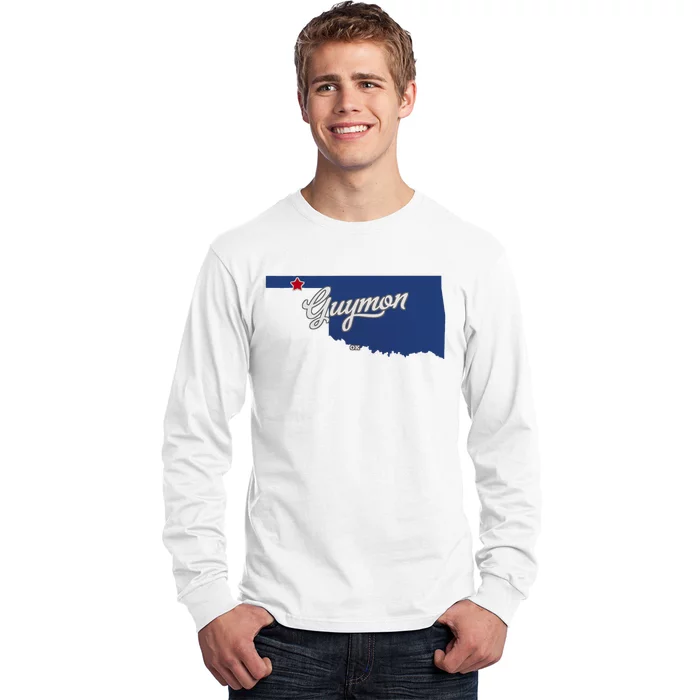 Guymon Oklahoma Ok Map Long Sleeve Shirt