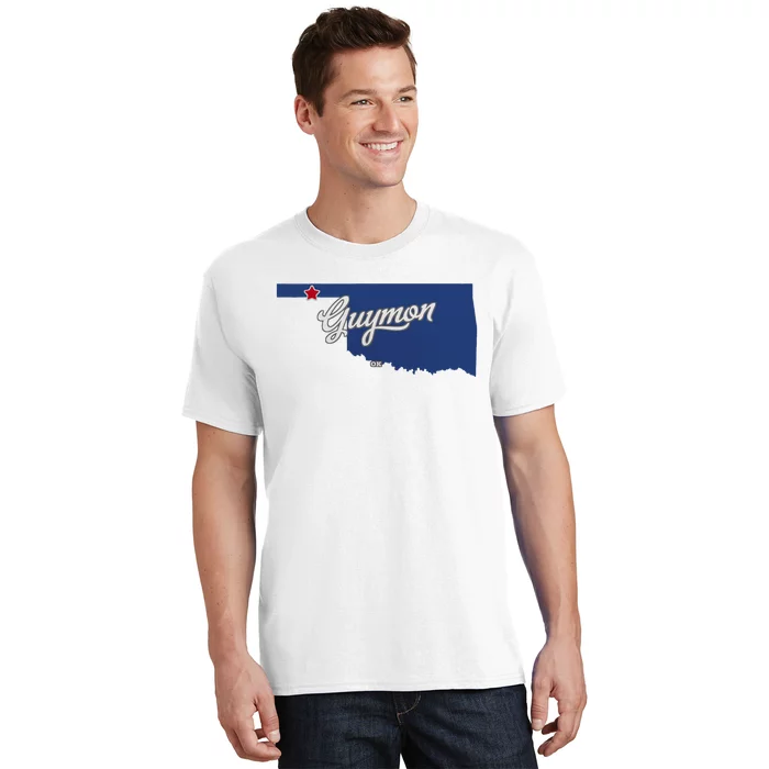 Guymon Oklahoma Ok Map T-Shirt