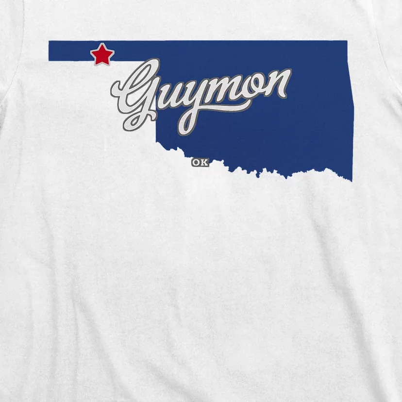 Guymon Oklahoma Ok Map T-Shirt