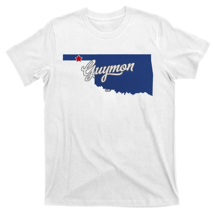 Guymon Oklahoma Ok Map T-Shirt