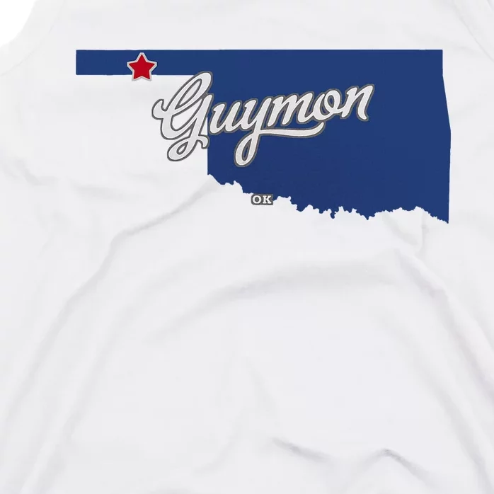 Guymon Oklahoma Ok Map Tank Top