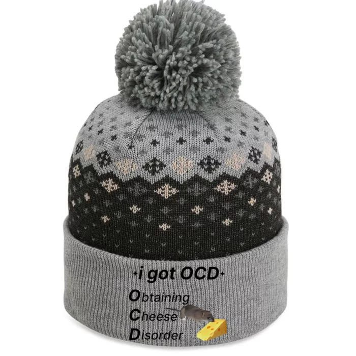 Gotfunny Ocd Obtaining Cheese Disorder The Baniff Cuffed Pom Beanie