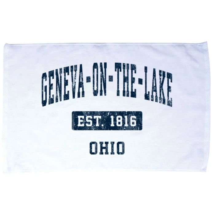 Genevaonthelake Ohio Oh Vintage Sports Established Microfiber Hand Towel