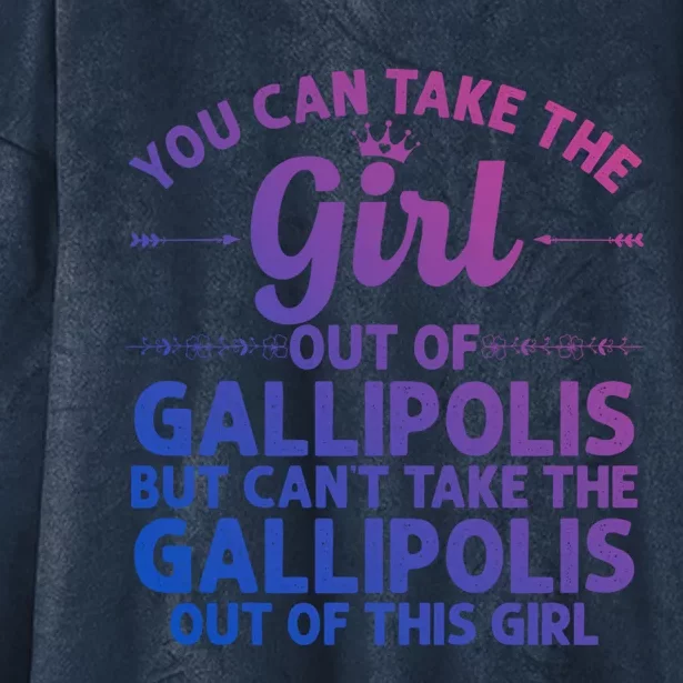 Girl Out Of Gallipolis Oh Ohio Gift Funny Home Roots Usa Gift Hooded Wearable Blanket