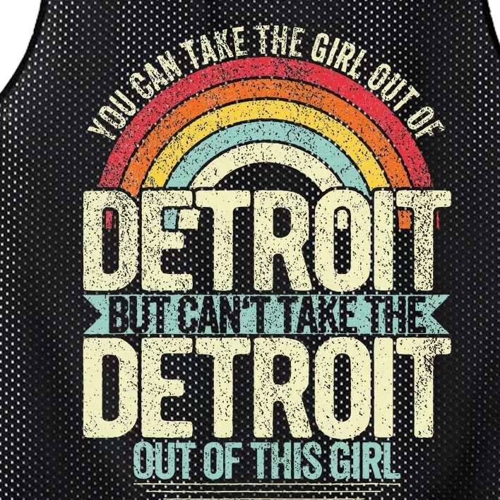 Girl Out Of Detroit Michigan Hometown Home Detroit Mesh Reversible Basketball Jersey Tank