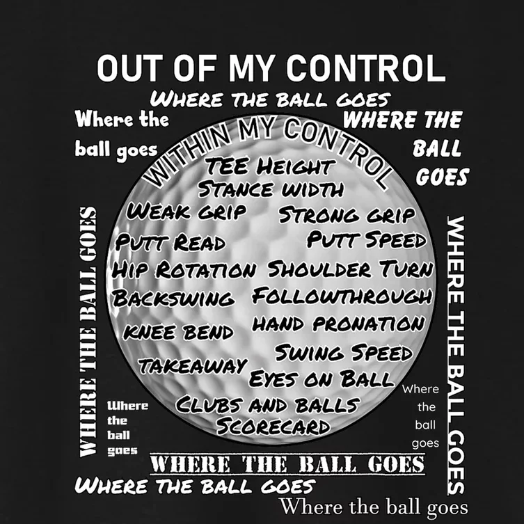 Golf Out Of My Control Women's Crop Top Tee