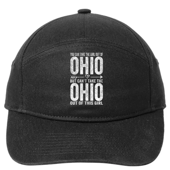 Girl Out Of Ohio Hometown Home Ohio 7-Panel Snapback Hat