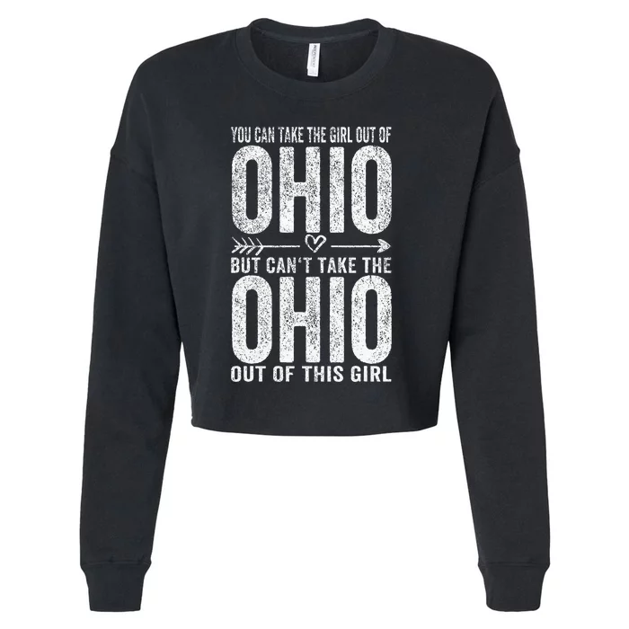 Girl Out Of Ohio Hometown Home Ohio Cropped Pullover Crew