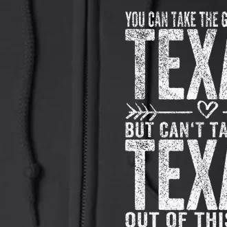 Girl Out Of Texas Hometown Home Texas Full Zip Hoodie