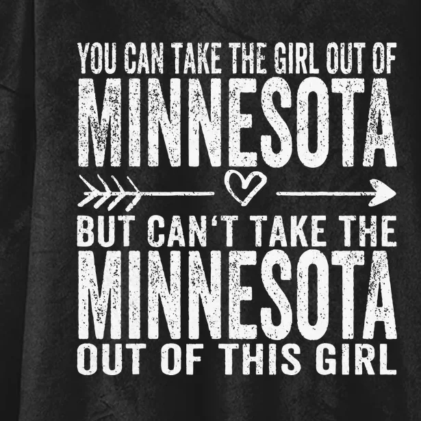 Girl Out Of Minnesota Hometown Home Minnesota Hooded Wearable Blanket