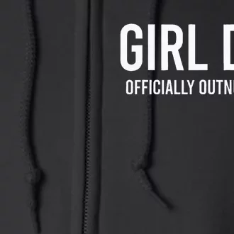 GirlDad Officially Outnumbered Funny Full Zip Hoodie