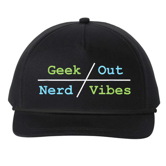 Geek Out On Nerd Vibes Snapback Five-Panel Rope Hat