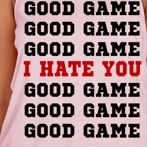 Good Game I Hate You Women's Knotted Racerback Tank