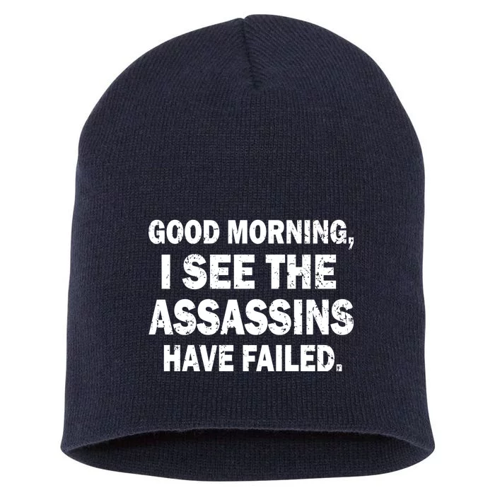 Good Morning Assassins Failed Short Acrylic Beanie