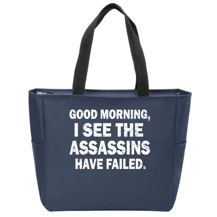 Good Morning Assassins Failed Zip Tote Bag