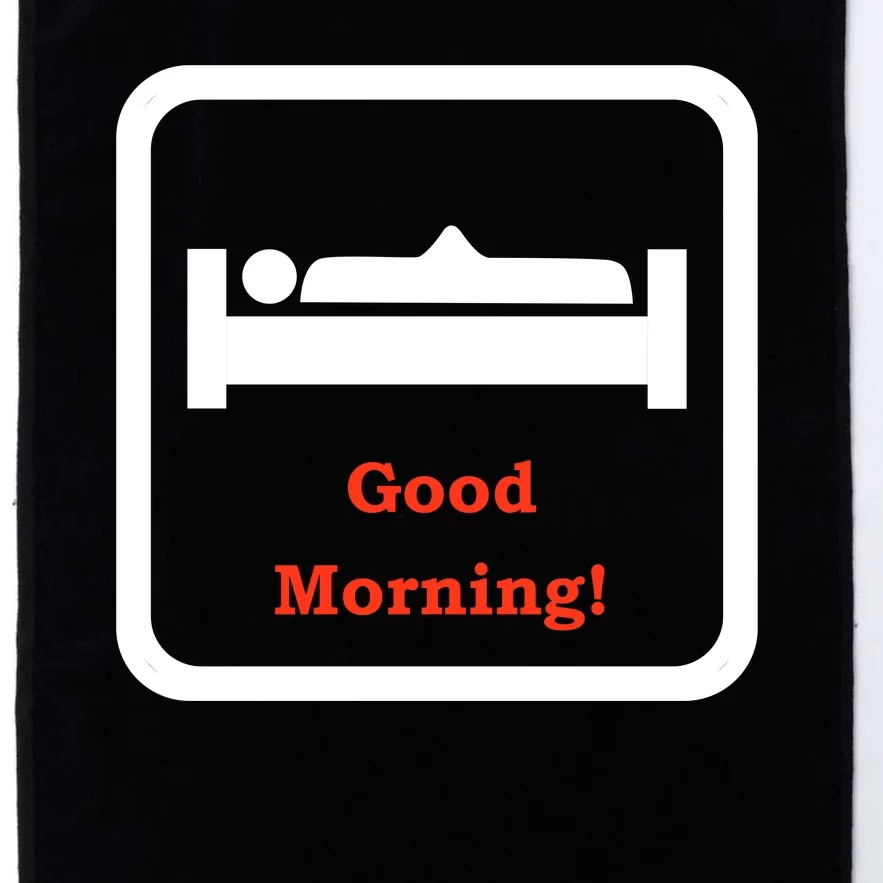 Good Morning Wood Funny Adult Humor Platinum Collection Golf Towel