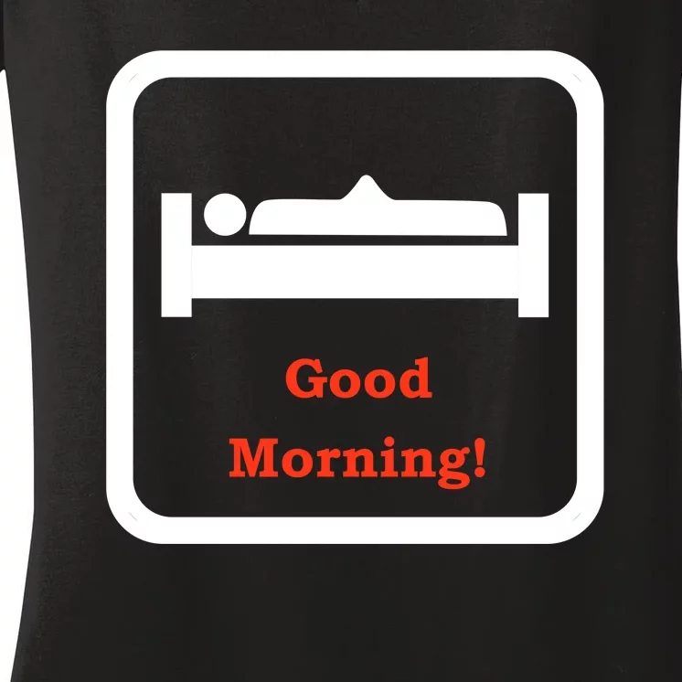 Good Morning Wood Funny Adult Humor Women's V-Neck T-Shirt