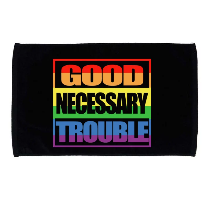 Good Necessary Trouble Rainbow Microfiber Hand Towel