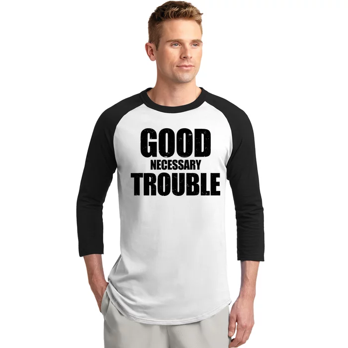 Good Necessary Trouble RIP John Lewis Quote Baseball Sleeve Shirt