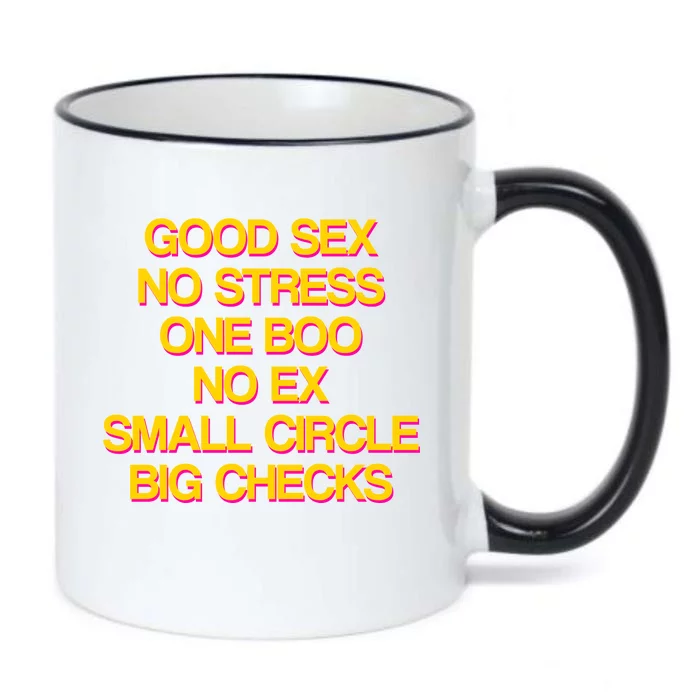 Good Sex No Stress Big Checks Black Color Changing Mug