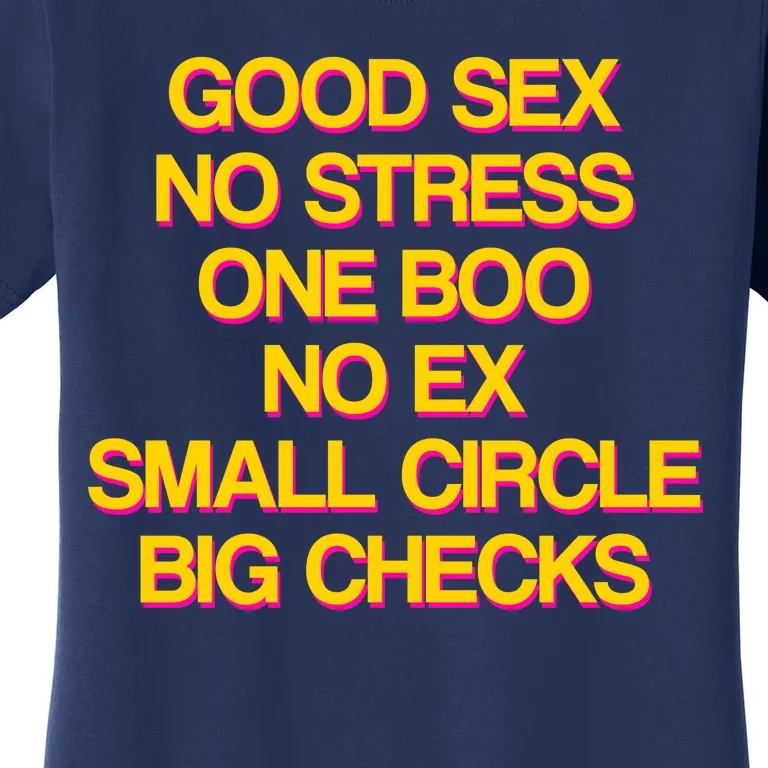 Good Sex No Stress Big Checks Women's T-Shirt