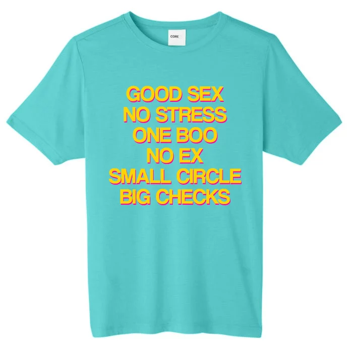 Good Sex No Stress Big Checks ChromaSoft Performance T-Shirt