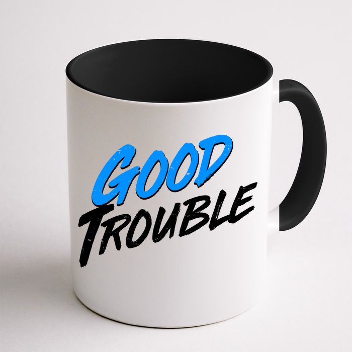 Good Trouble John Lewis Tribute Brush Stroke Front & Back Coffee Mug