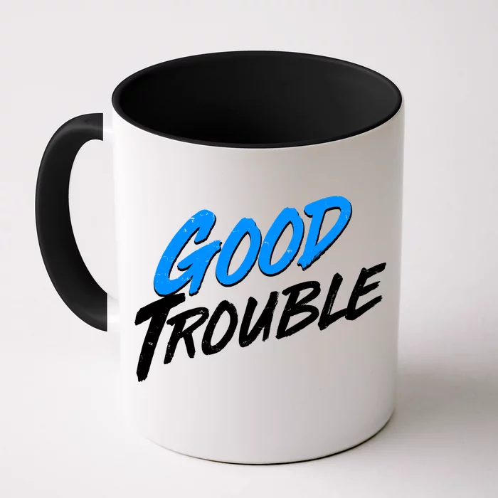 Good Trouble John Lewis Tribute Brush Stroke Front & Back Coffee Mug