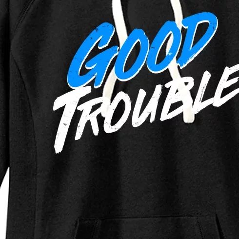 Good Trouble John Lewis Tribute Brush Stroke Women's Fleece Hoodie