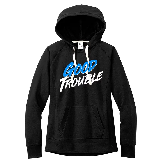 Good Trouble John Lewis Tribute Brush Stroke Women's Fleece Hoodie