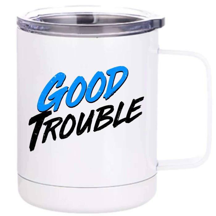 Good Trouble John Lewis Tribute Brush Stroke Front & Back 12oz Stainless Steel Tumbler Cup