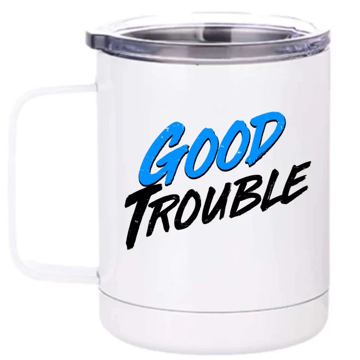 Good Trouble John Lewis Tribute Brush Stroke Front & Back 12oz Stainless Steel Tumbler Cup